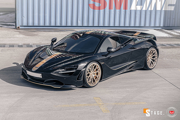 Фото дисков Vossen S17-01 Глянцевое золото на McLaren 720S