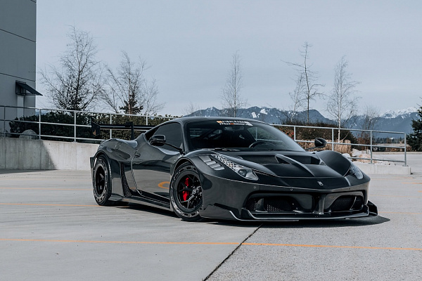 Фото дисков Brixton Forged PF7 Aerotech Черный сатин на Ferrari 458
