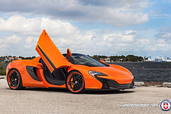 Фото дисков HRE S107 Черный сатин на McLaren 650S