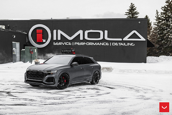 Фото дисков Vossen HF-5 Черный сатин на Audi Q8