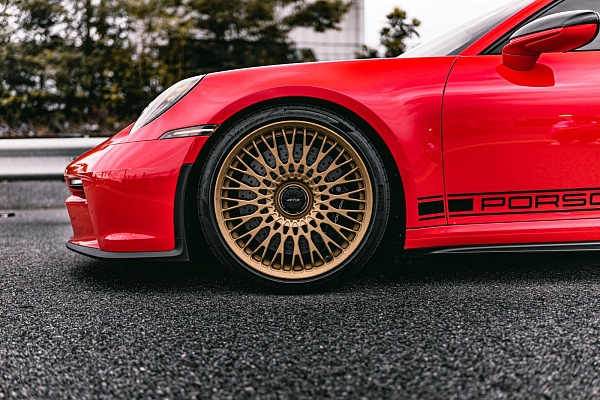 Фото дисков Brixton Forged TR20 Сатиновое темное золото на Porsche 911 VIII