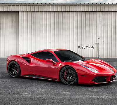 Фото дисков Strasse Wheels SV1 Deep Concave Monoblock на Ferrari 488