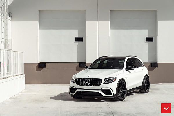 Фото дисков Vossen HF-3 Черный сатин на Mercedes-Benz GLC (X253, C253)