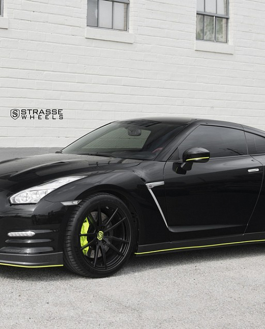 Фото дисков SV1 Deep Concave Monoblock Черный сатин на Nissan GT-R