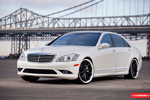 Фото дисков Vossen CV1 Черный сатин на Mercedes-Benz S-Class (W221)