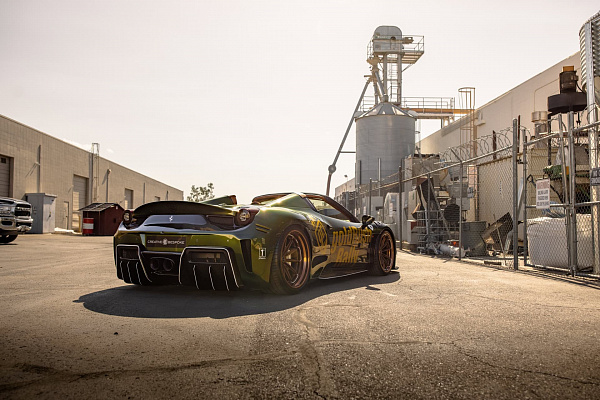 Фото дисков Brixton Forged R11-RS Глянцевая бронза на Ferrari 458