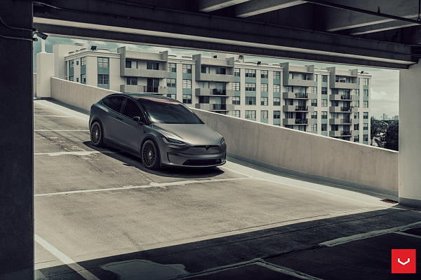 Фото дисков Vossen HF-8 Черный глянец на Tesla Model X
