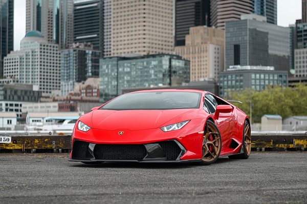 Фото дисков Brixton Forged PF5 Глянцевая темная медь на Lamborghini Huracan
