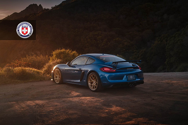 Фото дисков HRE R101 Глянцевое золото на Porsche Cayman II