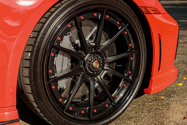 Фото дисков Strasse Wheels SV10 Deep Concave Duoblock Черный сатин на Porsche 911 VIII