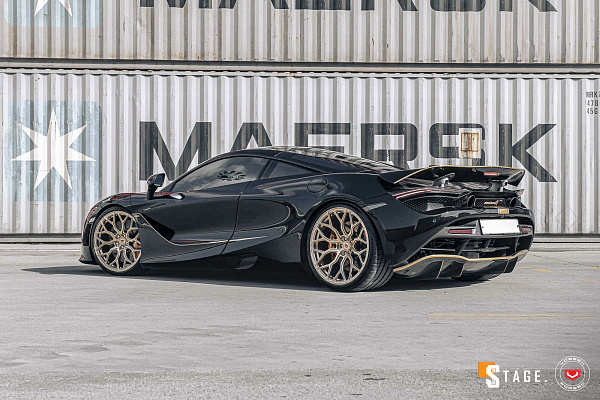 Фото дисков Vossen S17-01 Глянцевое золото на McLaren 720S