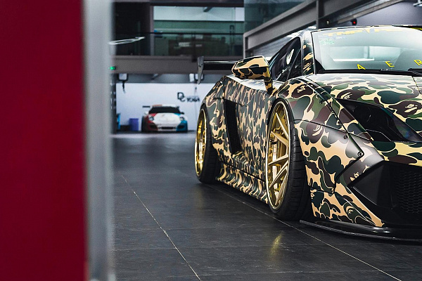 Фото дисков Anrky AN33 Сатиновое золото на Lamborghini Gallardo