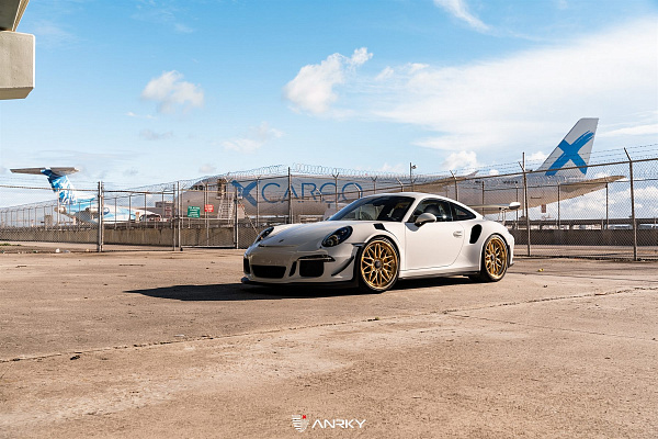 Фото дисков Anrky RS1 Сатиновое золото на Porsche 911 VII
