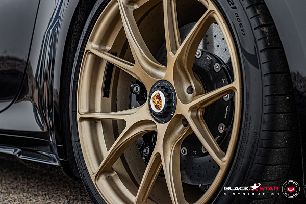 Фото дисков Vossen RS19 Глянцевое золото на Porsche 911 VIII