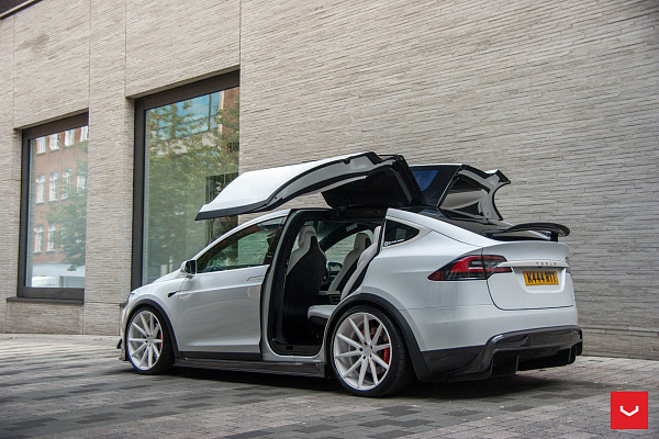 Фото дисков Vossen VFS-1 Белый глянец на Tesla Model X