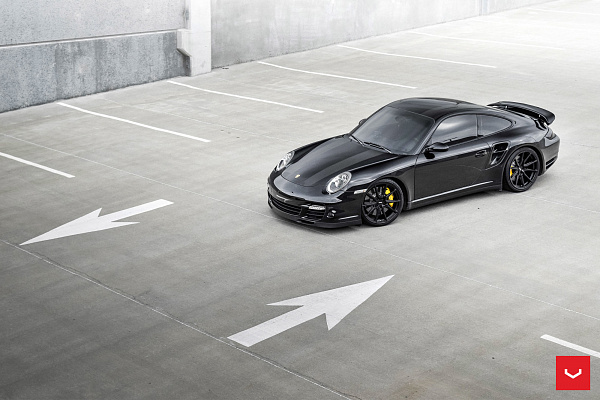 Фото дисков Vossen HF-3 Черный сатин на Porsche 911 VI