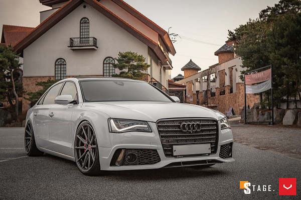 Фото дисков Vossen HF-3 Сатиновый графит на Audi A/S 8 (D4)