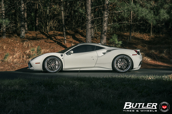 Фото дисков Vossen M-X1 (3-Piece) Сатиновый темный лак на Ferrari 488