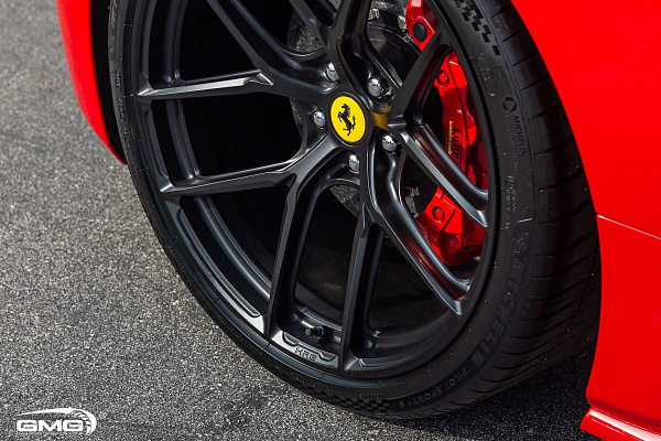 Фото дисков HRE P101SC Черный сатин на Ferrari 488
