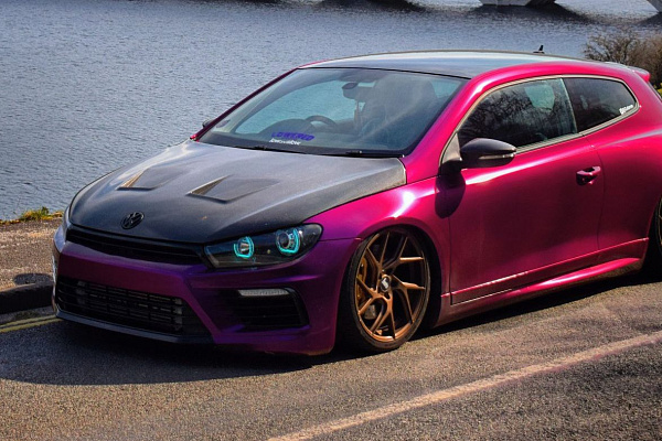 Фото дисков Bola FLA Сатиновая бронза на Volkswagen Scirocco III