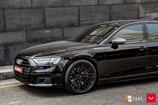 Фото дисков Vossen HF-7 Черный глянец на Audi A/S 8 (D5)