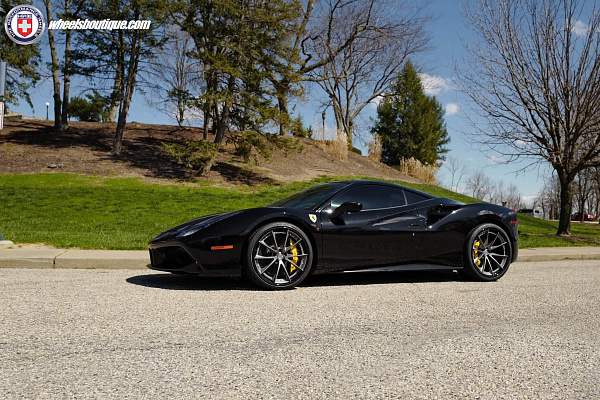 Фото дисков HRE S204 Сатиновый графит на Ferrari 488