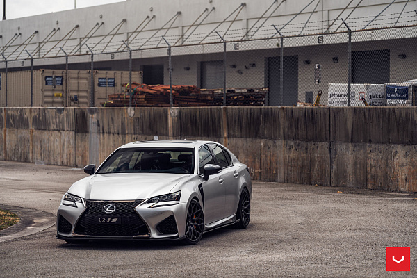Фото дисков Vossen HF-2 Черный сатин на Lexus GS IV