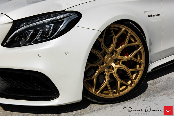 Фото дисков Vossen HF-2 Сатиновое темное золото на Mercedes-Benz C-Class (W205)
