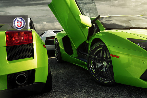 Фото дисков HRE S107 Черный сатин на Lamborghini Aventador