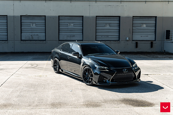 Фото дисков Vossen HF-5 Черный сатин на Lexus GS IV