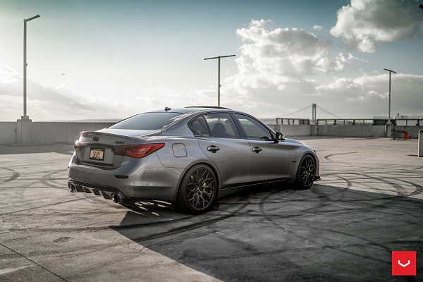 Фото дисков Vossen HF-2 Черный сатин на Infiniti Q50
