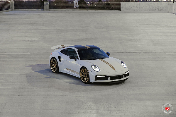 Фото дисков Vossen RS19 Глянцевое золото на Porsche 911 VIII