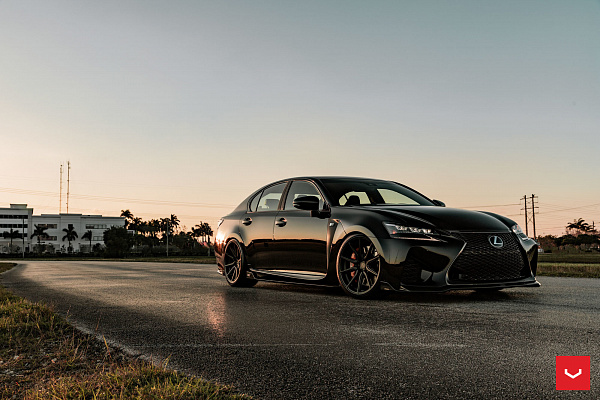 Фото дисков Vossen HF-3 Черный сатин на Lexus GS IV
