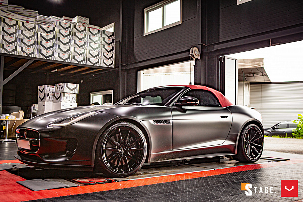 Фото дисков Vossen HF-3 Черный глянец на Jaguar F-Type