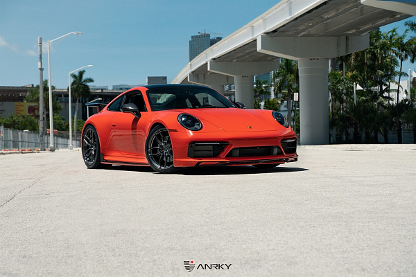 Фото дисков Anrky AN11 Глянцевый темный лак на Porsche 911 VIII