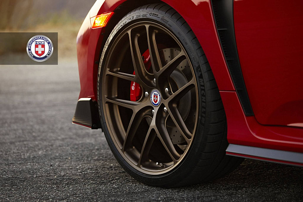 Фото дисков HRE R101 Lightweight Сатиновая бронза на Honda Civic Type R FK8