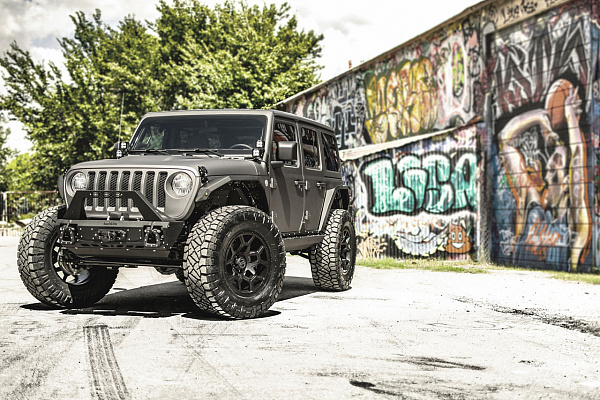 Фото дисков Black Rhino OVERLAND Черный сатин на Jeep Wrangler IV (JL)