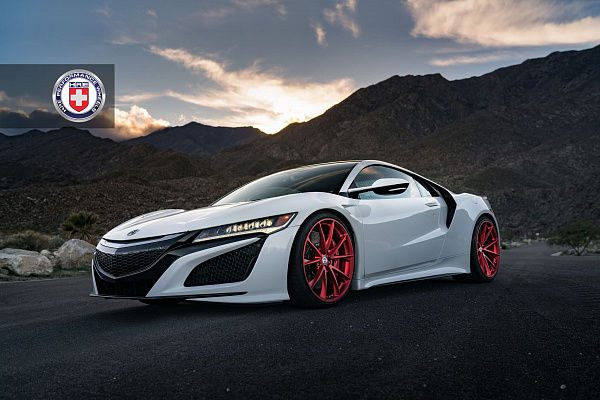 Фото дисков HRE P204 Красный сатин на Acura NSX II