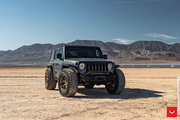 Фото дисков Vossen HF-5 Сатиновая бронза на Jeep Wrangler IV (JL)