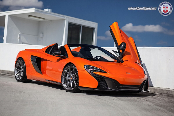 Фото дисков HRE P101 Глянцевый темный лак на McLaren 650S