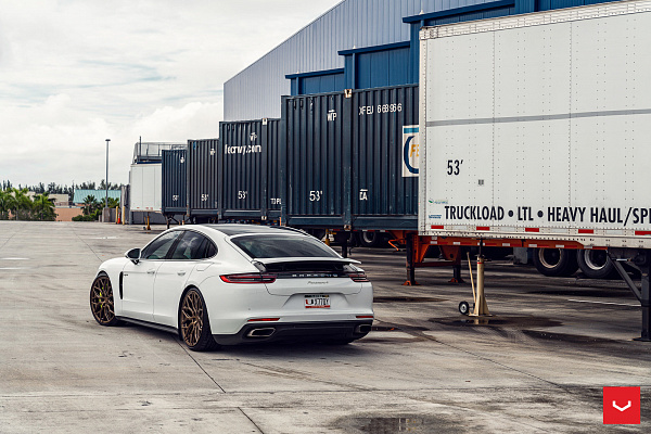 Фото дисков Vossen HF-2 Сатиновая бронза на Porsche Panamera II