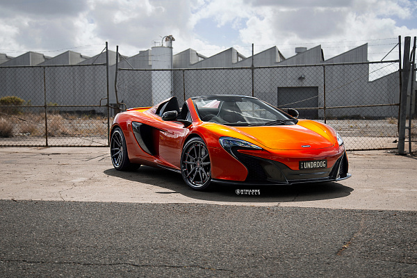 Фото дисков Strasse Wheels SV1 Deep Concave FS Черный сатин на McLaren 650S