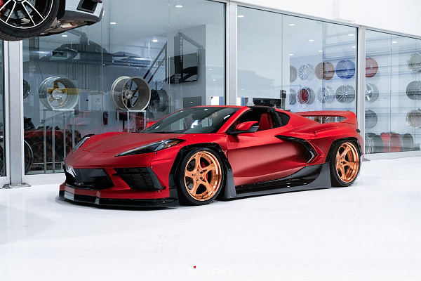 Фото дисков Anrky XR-305 Глянцевая медь на Chevrolet Corvette C8