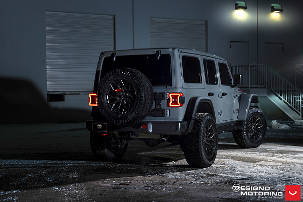 Фото дисков Vossen HF-2 Черный сатин на Jeep Wrangler IV (JL)