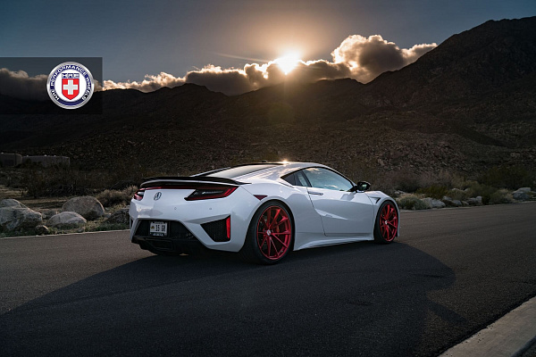 Фото дисков HRE P204 Красный сатин на Acura NSX II