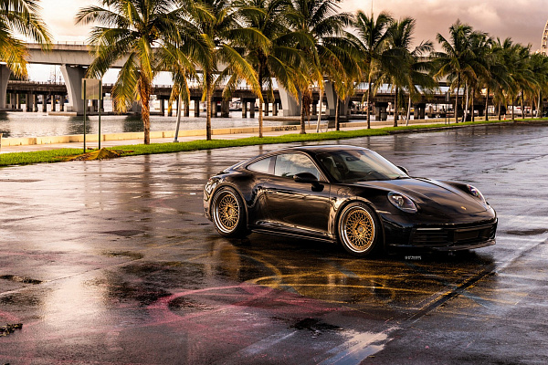 Фото дисков Strasse Wheels SC20 Track Сатиновое золото на Porsche 911 VIII
