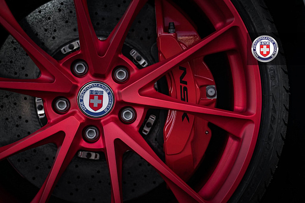 Фото дисков HRE P204 Красный сатин на Acura NSX II