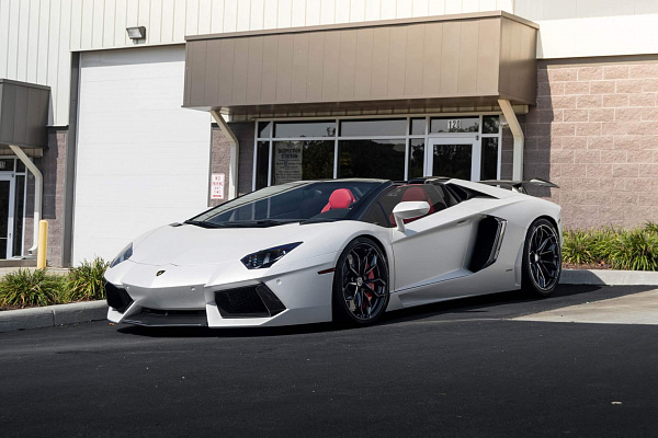 Фото дисков HRE P201 Черный глянец на Lamborghini Aventador