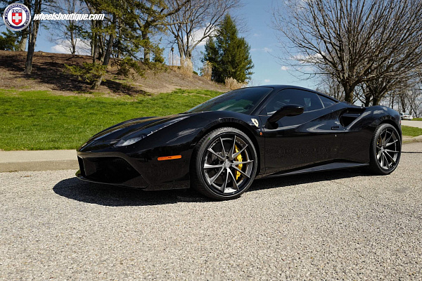 Фото дисков HRE S204 Сатиновый графит на Ferrari 488