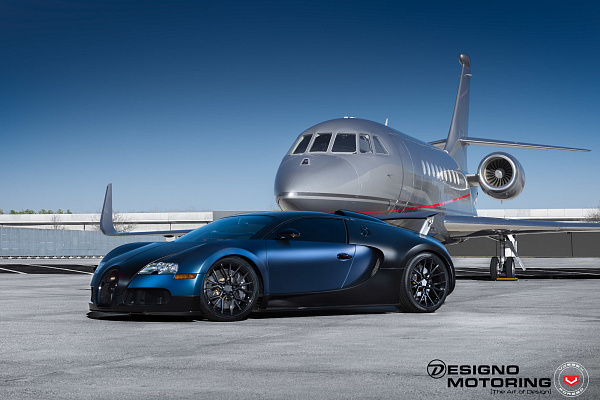 Фото дисков Vossen M-X3 Черный глянец на Bugatti Veyron